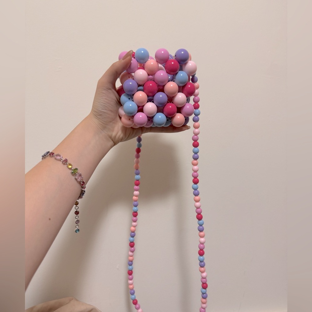 Handmade Colorful Bead Mini Bag